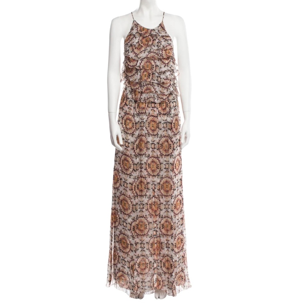 L'AGENCE Multicolor Patterned Maxi Dress